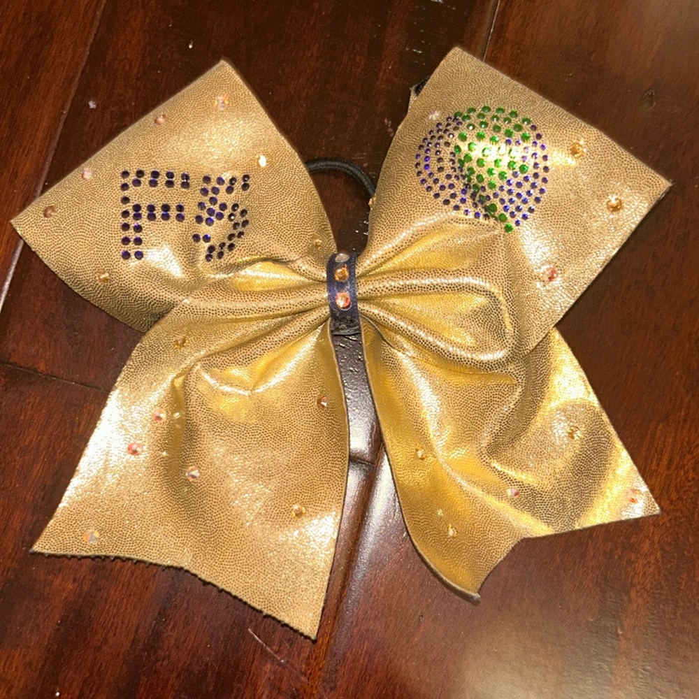 F5 Swarovski crystal cheer bow